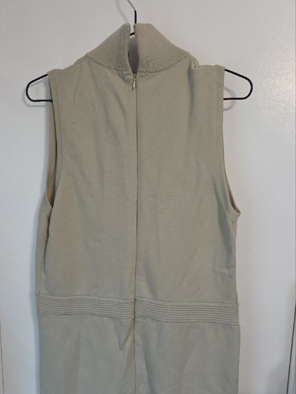 Barney NY x Forever 21 Sleeveless Knit Turtleneck Jumpsuit in Light Taupe Sz 1X - Picture 4 of 7